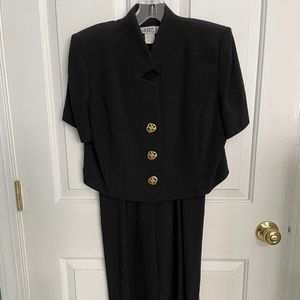 2 piece black pantsuit